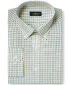 Club Room Estate Wrinkle Resistant Yellow Parker Check Dress Shirt, Only At Macy's