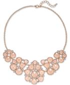 Charter Club Rose Gold-tone Pink Crystal Drama Necklace, Only At Macy's