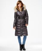 Rudsak Coyote-fur-trim Leather-trim Maxi Puffer Coat