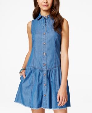 American Rag Sleeveless Drop-waist Denim Dress, Only At Macy's