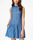 American Rag Sleeveless Drop-waist Denim Dress, Only At Macy's