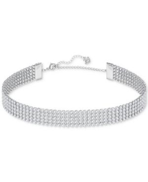 Swarovski Silver-tone Crystal Choker Necklace