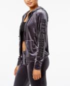 Material Girl Active Juniors' Printed Velour Hoodie, Created For Macy's