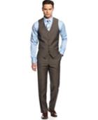 Alfani Red Vest Light Brown Twill Slim Fit