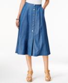 Ny Collection Denim A-line Skirt