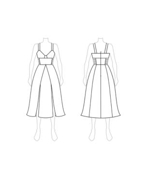 Fame And Partners Georgette Petti-length Dress With High Slits