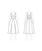 Fame And Partners Georgette Petti-length Dress With High Slits