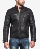 Affliction Men's Dusty Metal Faux-leather Moto Jacket