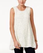 Style & Co Petite Lace Swing Top, Only At Macy's