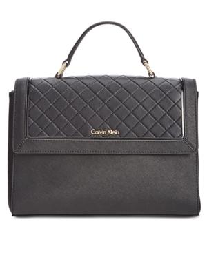 Calvin Klein Leather Saffiano Top Handle