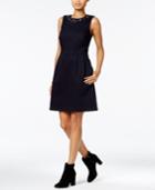 Tommy Hilfiger Embellished Fit & Flare Dress, Only At Macy's