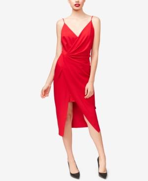 Betsey Johnson Draped Surplice Sheath Dress