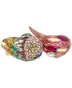 Betsey Johnson Gold-tone Multi-stone Parrot Bangle Bracelet