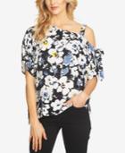 1.state Printed One-shoulder Top