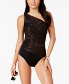 Miraclesuit Guilty Pleasures Metallic Tummy Control One-piece Swimsuit Women's Swimsuit