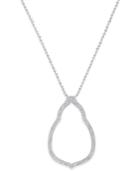 Thomas Sabo Pave Open Pendant Necklace In Sterling Silver