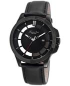 Kenneth Cole New York Men's Black Leather Strap Watch 45mm 10029297