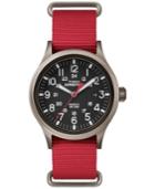 Timex Men's Expedition Scout Red Nylon Strap Watch 49mm Tw4b04500jt