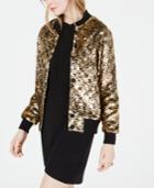 Blnk Kimberly Sequin Bomber Jacket