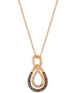 Le Vian Chocolatier Diamond Infinity Pendant Necklace (1/3 Ct. T.w.) In 14k Rose Gold