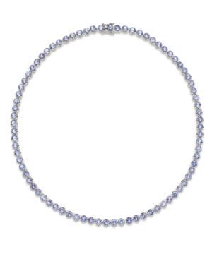 Tanzanite Collar Necklace In Sterling Silver (20 Ct. T.w.)