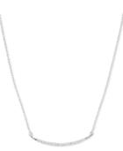 Elsie May Diamond Accent Curved Bar Collar Necklace In Sterling Silver, 15 + 1 Extender