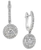 Diamond Circle Drop Earrings (3/4 Ct. T.w.) In 14k White Gold
