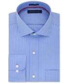 Tommy Hilfiger Men's Classic/regular Fit Non-iron Blue Stripe Dress Shirt