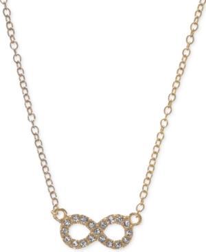 Judith Jack Gold-plated Sterling Silver Crystal And Marcasite Infinity Pendant Necklace