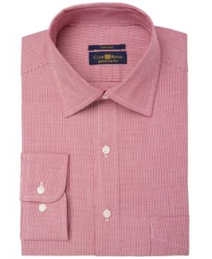 Club Room Men's Regular Fit Pinpoint Houndstooth Dress Shirt, Created For Macy's