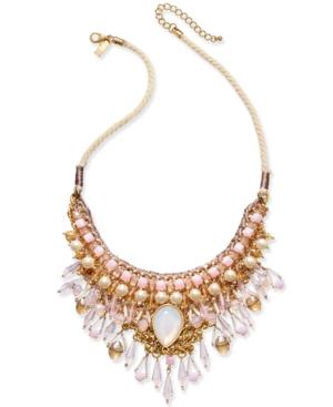 Catherine Stein For Inc International Concepts Gold-tone Imitation Pearl Multi-stone Statement Necklace, Only At Macy's