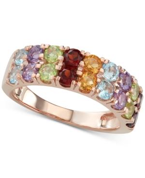 Multi-gemstone (2-1/6 Ct. T.w.) Ring In 14k Rose Gold