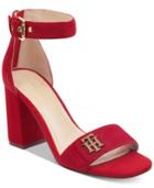 Tommy Hilfiger Sheerah Two-piece Block-heel Sandals Women's Shoes