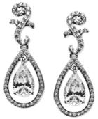 Arabella Sterling Silver Earrings, Swarovski Zirconia Teardrop Earrings (9 Ct. T.w.)