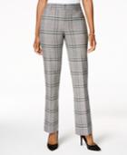 Charter Club Plaid Tummy-control Trousers, Created For Macy's