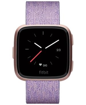 Fitbit Versa Special Edition Lavender Woven Band Smart Watch 39mm