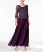 J Kara Beaded Tea-length Dress