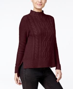 Kensie High-low Cable-knit Sweater, A Macy's Exclusive Style