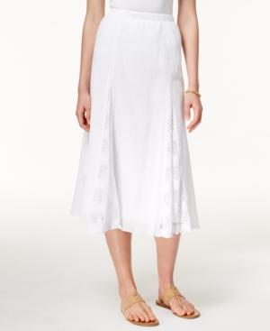 Alfred Dunner Crochet-trim Gauze Skirt