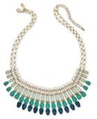 I.n.c Gold-tone Stone Multi-layered Statement Necklace, 18 + 3 Extender, Created For Macy's