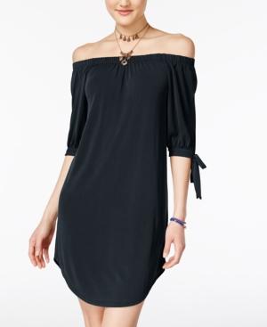 Planet Gold Juniors' Off-the-shoulder Shift Dress
