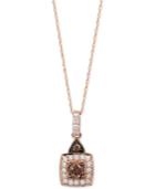 Le Vian Chocolatier Chocolate And White Diamond Pendant Necklace (1/2 Ct. T.w.) In 14k Rose Gold