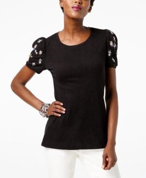 Inc International Concepts Cotton Embellished T-shirt, Created For Macy's