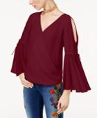 Anna Sui Loves Inc International Concepts Cold-shoulder Surplice Top, Created For Macy's