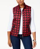 Karen Scott Ama Plaid Puffer Vest, Created For Macy's