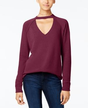 Self E Juniors' Choker Sweatshirt