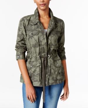 Calvin Klein Jeans Floral-print Utility Jacket