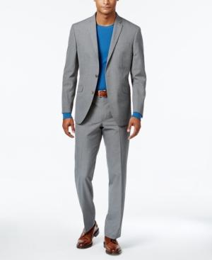 Kenneth Cole Reaction Men's Slim-fit Gray Check Suit