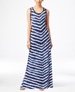 Style & Co. Petite Sleeveless Striped Maxi Dress, Only At Macy's