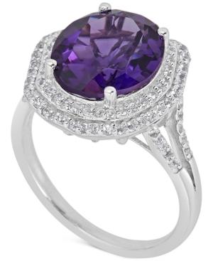 Amethyst (5 Ct. T.w) And White Topaz (1 Ct. T.w) Ring In Sterling Silver